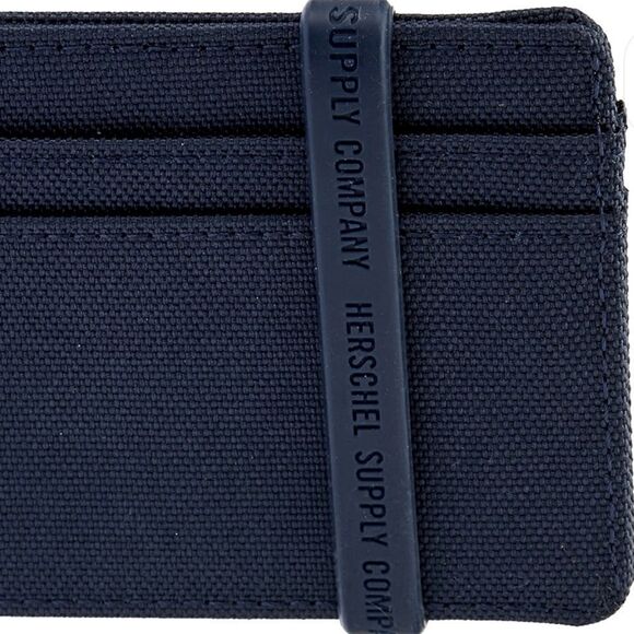 NWT New Herschel Men's Black Charlie Slim Cardholder ID Wallet RFID Travel Work - Picture 2 of 10